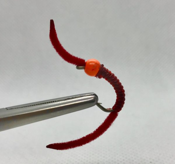 Power Worm | Red w/ Hot Bead