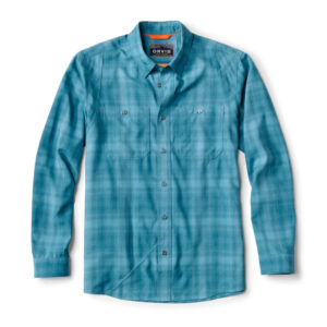 Orvis Tech Chambray Plaid Workshirt | Blue Lagoon Plaid
